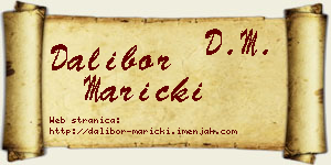Dalibor Maricki vizit kartica